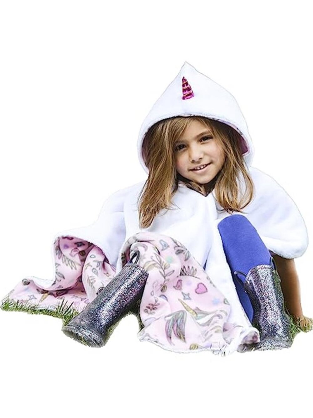 Toddler Car Seat Poncho Fleece Reversible Warm Blanket Cover Infant Kids